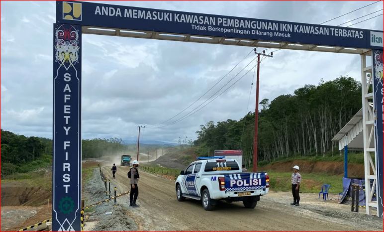 pintu gerbang kawasan terbatas IKN