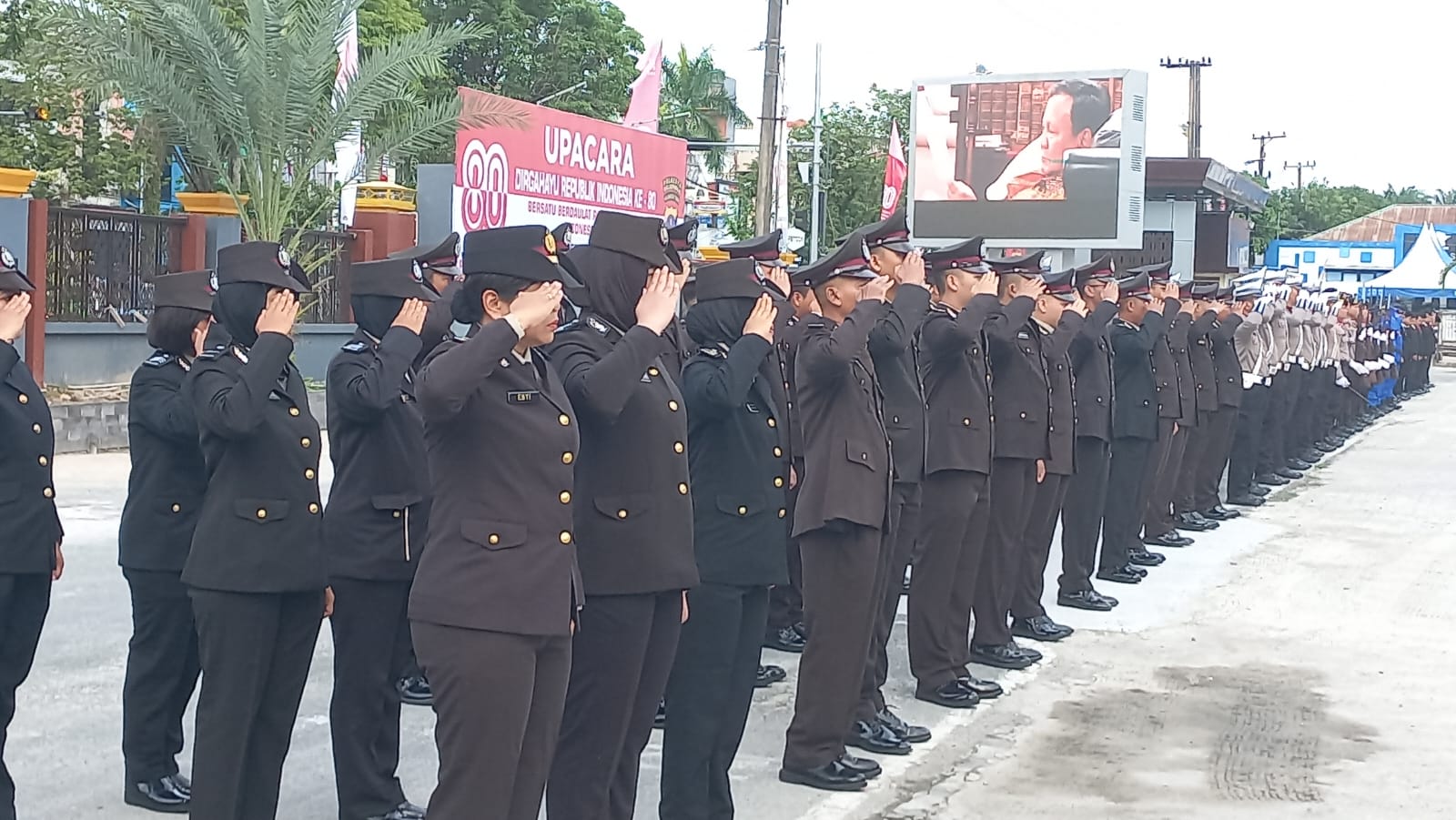 Upacara HUT RI ke-80 Polresta Balikpapan