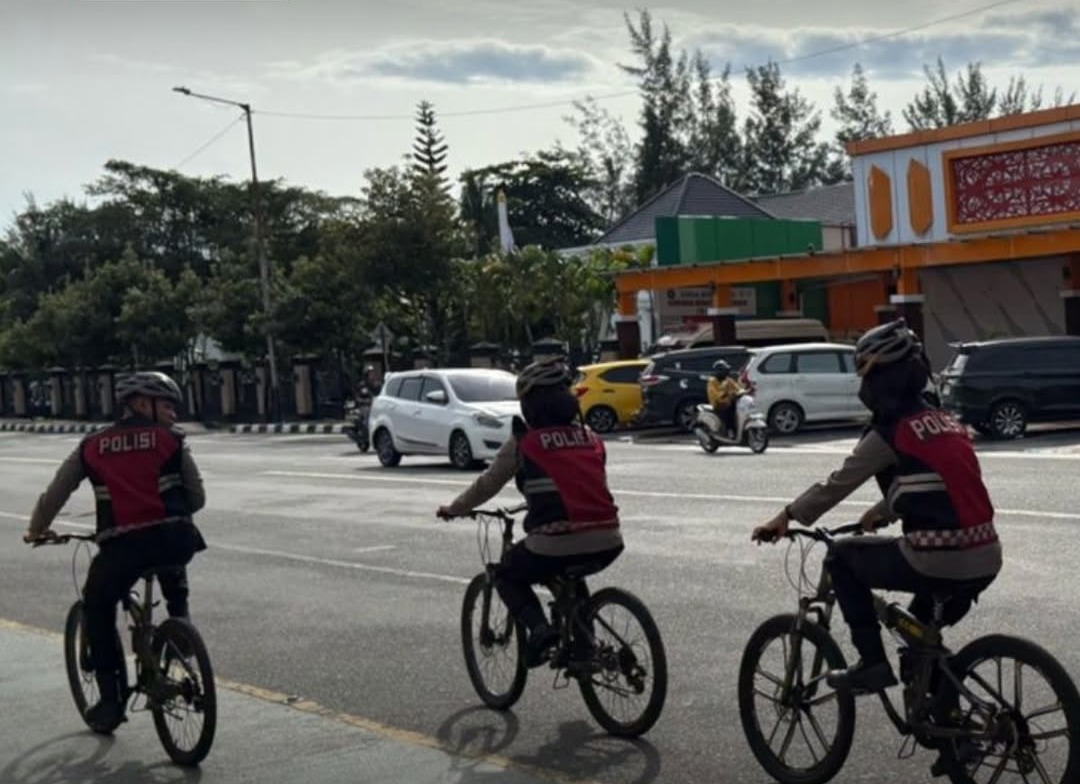 patroli sepeda Polda Kaltim