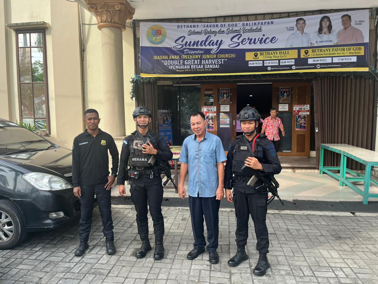 pengamanan ibadah Minggu Balikpapan