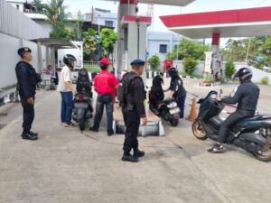 patroli SPBU Balikpapan, Brimob Polda Kaltim pengamanan BBM, distribusi BBM jelang Lebaran,